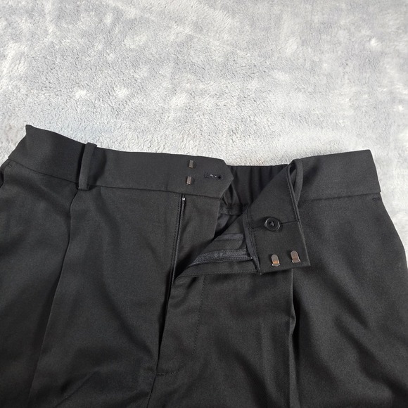 Madewell Women 14 Slouchy Black Trousers Pleated Wide Leg Brushed Twill - Picture 9 of 13